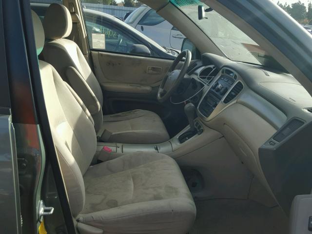 JTEDP21A640029004 - 2004 TOYOTA HIGHLANDER GREEN photo 5