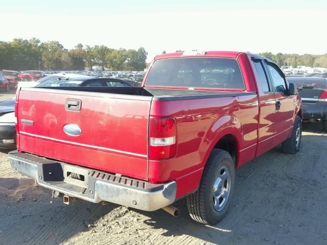 1FTPX12V77NA54479 - 2007 FORD F150 RED photo 4