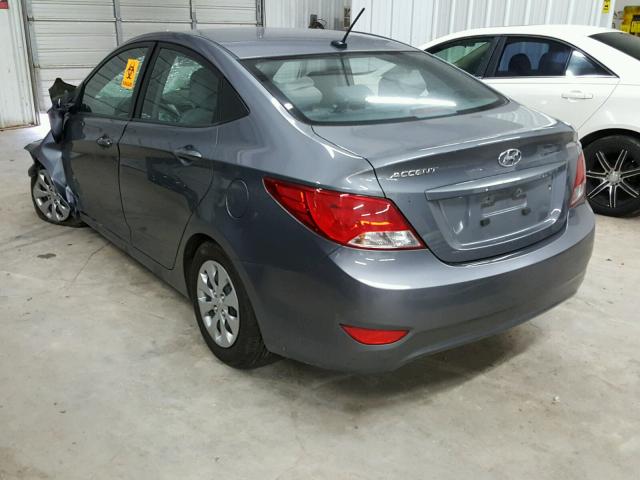 KMHCT4AE5FU855537 - 2015 HYUNDAI ACCENT GLS CHARCOAL photo 3