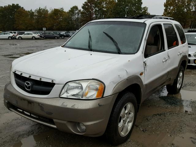 4F2YZ941X4KM28233 - 2004 MAZDA TRIBUTE LX WHITE photo 2