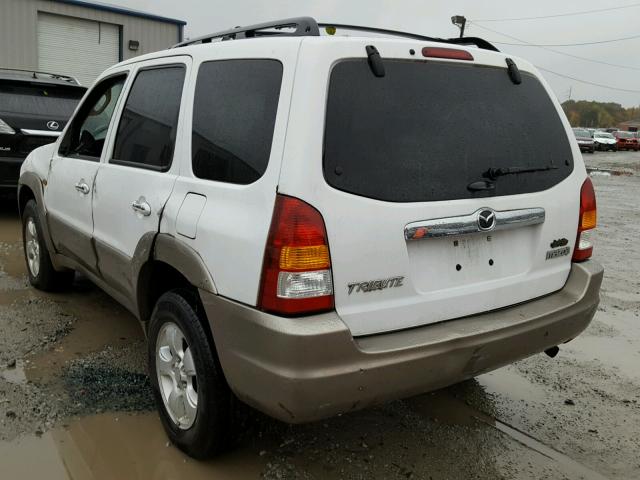 4F2YZ941X4KM28233 - 2004 MAZDA TRIBUTE LX WHITE photo 3