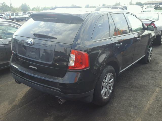 2FMDK3GC4CBA37662 - 2012 FORD EDGE SE BLACK photo 4