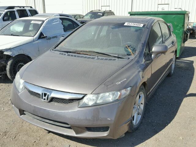 2HGFA1F66BH006166 - 2011 HONDA CIVIC LX-S GRAY photo 2