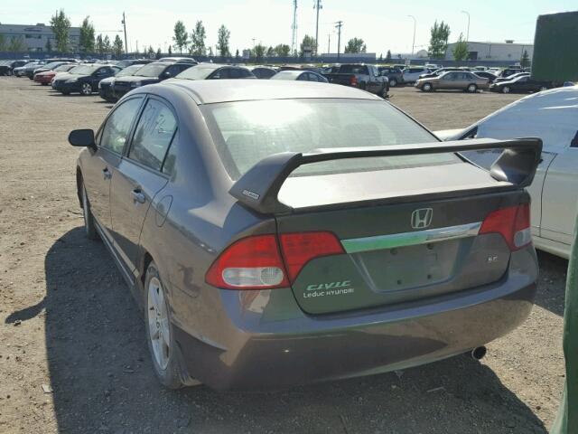 2HGFA1F66BH006166 - 2011 HONDA CIVIC LX-S GRAY photo 3