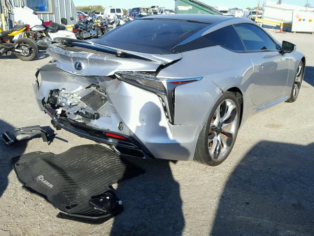 JTHHP5AY1JA001099 - 2018 LEXUS LC 500 SILVER photo 4