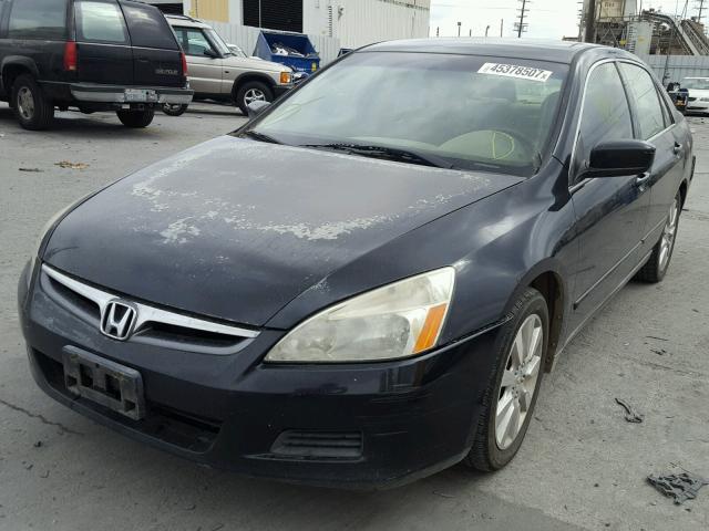 1HGCM66467A003764 - 2007 HONDA ACCORD BLACK photo 2