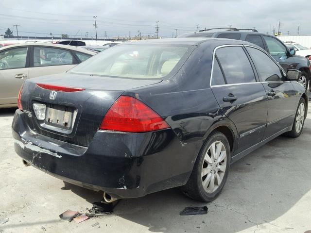 1HGCM66467A003764 - 2007 HONDA ACCORD BLACK photo 4