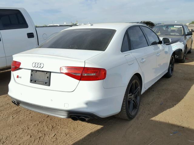 WAUDGAFL0EA072383 - 2014 AUDI S4 PREMIUM WHITE photo 4