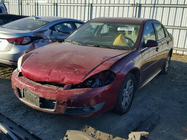 2G1WG5EK9B1243996 - 2011 CHEVROLET IMPALA LT RED photo 2