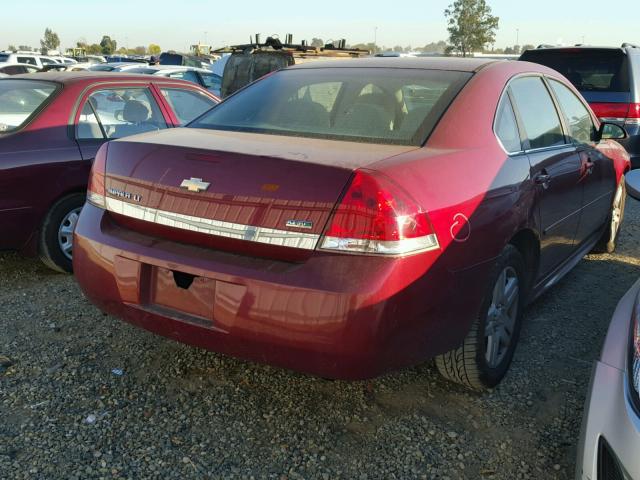 2G1WG5EK9B1243996 - 2011 CHEVROLET IMPALA LT RED photo 4