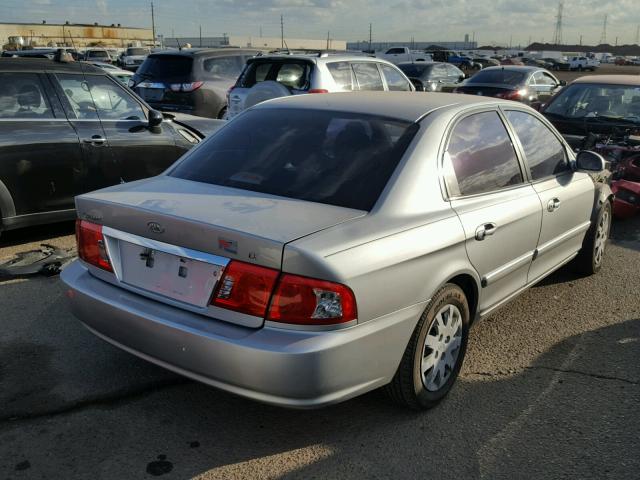 KNAGD126455428039 - 2005 KIA OPTIMA LX SILVER photo 4