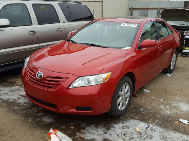 4T4BE46K88R017239 - 2008 TOYOTA CAMRY RED photo 2