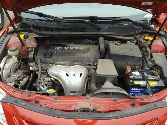 4T4BE46K88R017239 - 2008 TOYOTA CAMRY RED photo 7