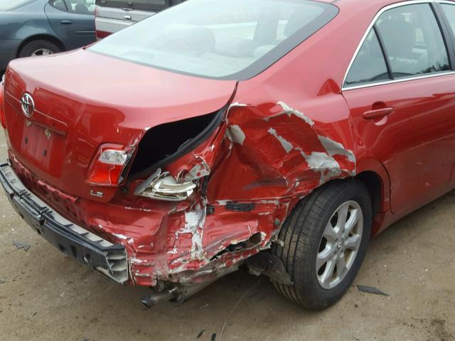 4T4BE46K88R017239 - 2008 TOYOTA CAMRY RED photo 9