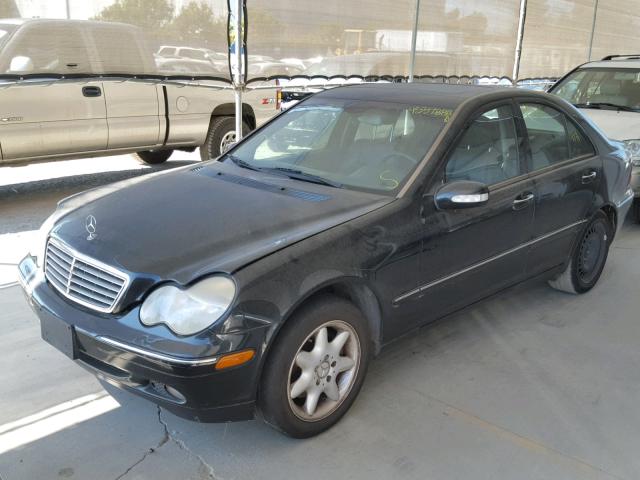 WDBRF64J83F302194 - 2003 MERCEDES-BENZ C 320 BLACK photo 2