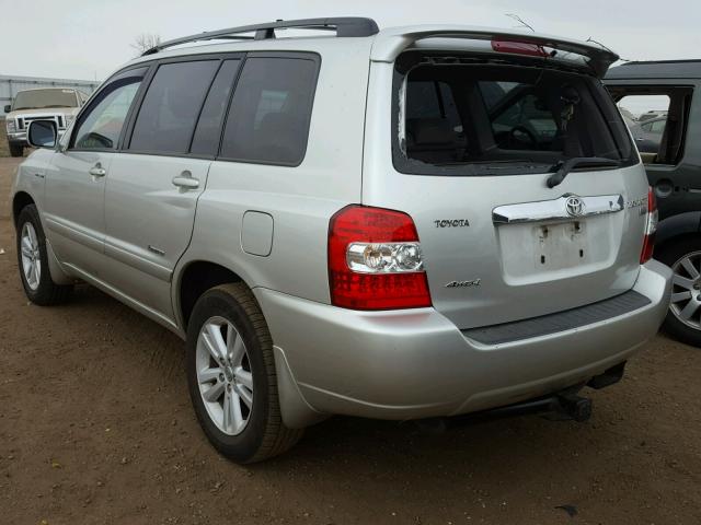 JTEEW21A670042766 - 2007 TOYOTA HIGHLANDER SILVER photo 3