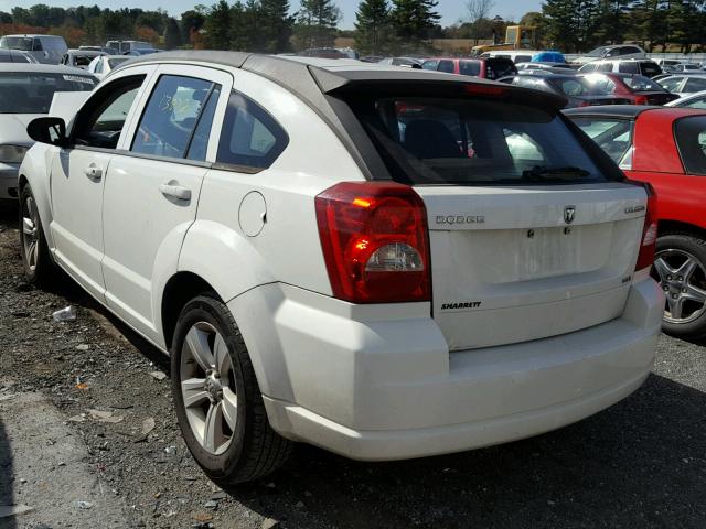 1B3CB4HA1AD630519 - 2010 DODGE CALIBER SX WHITE photo 3