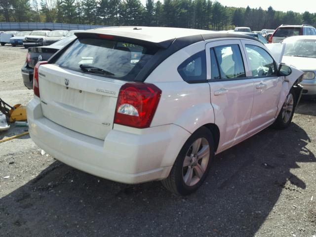 1B3CB4HA1AD630519 - 2010 DODGE CALIBER SX WHITE photo 4