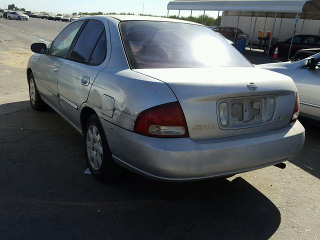 3N1CB51D72L644299 - 2002 NISSAN SENTRA XE SILVER photo 3