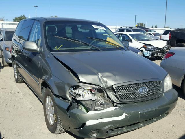 KNDUP131546584521 - 2004 KIA SEDONA EX GREEN photo 1