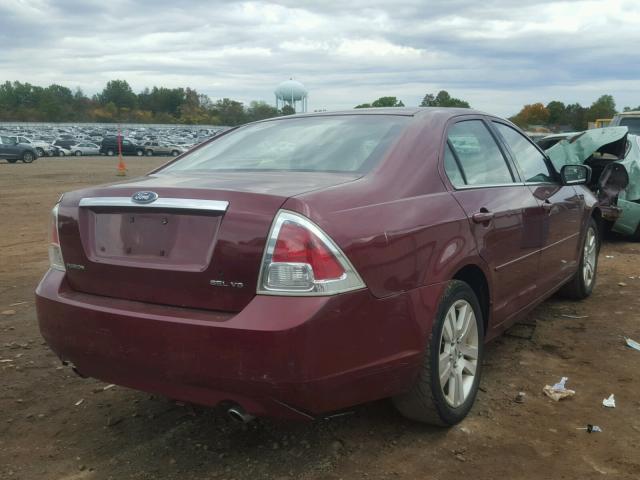 3FAFP08116R166805 - 2006 FORD FUSION SEL MAROON photo 4