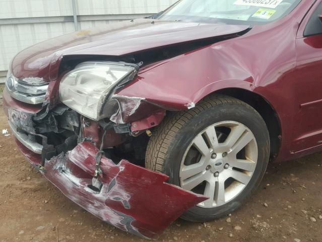 3FAFP08116R166805 - 2006 FORD FUSION SEL MAROON photo 9