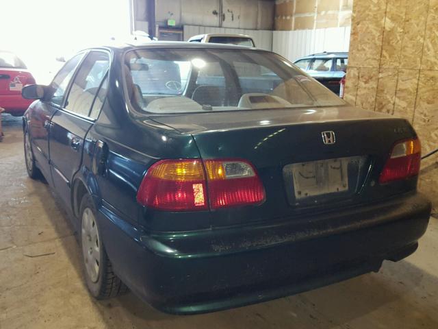 2HGEJ6614YH536397 - 2000 HONDA CIVIC BASE GREEN photo 3