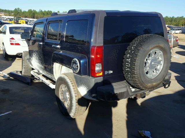 5GTDN13E278108642 - 2007 HUMMER H3 BLUE photo 3