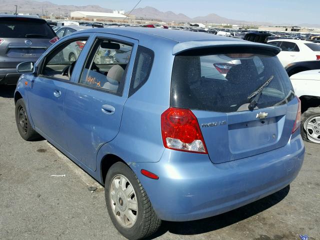 KL1TJ62684B159753 - 2004 CHEVROLET AVEO LS BLUE photo 3