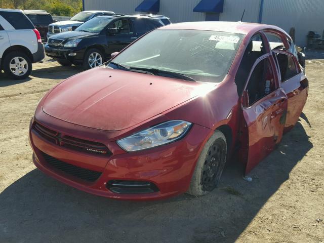 1C3CDFAH1DD327258 - 2013 DODGE DART SE RED photo 2