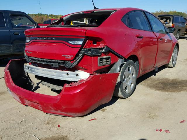 1C3CDFAH1DD327258 - 2013 DODGE DART SE RED photo 4