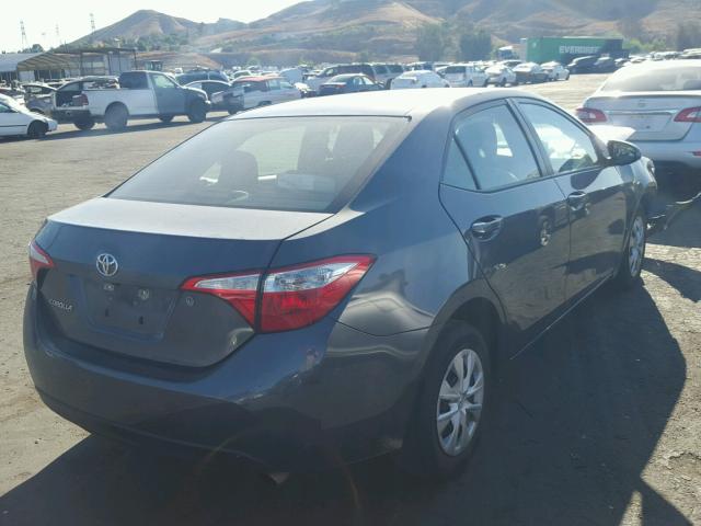 5YFBURHE5FP341264 - 2015 TOYOTA COROLLA L GRAY photo 4