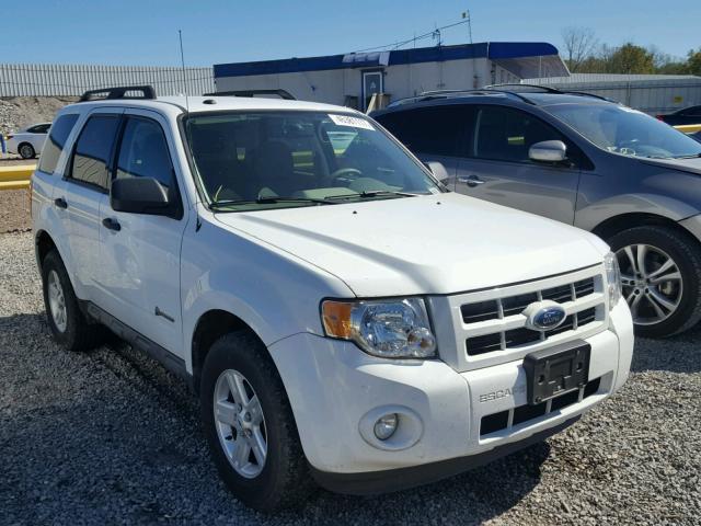 1FMCU49389KC41453 - 2009 FORD ESCAPE HYB WHITE photo 1