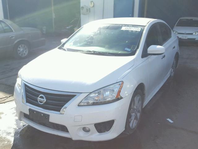 3N1AB7AP6DL685815 - 2013 NISSAN SENTRA S WHITE photo 2