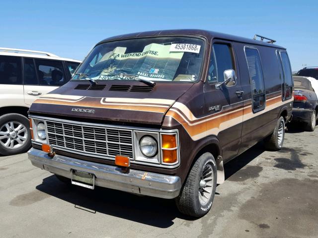 B21JT9X120322 - 1979 DODGE VAN BROWN photo 2