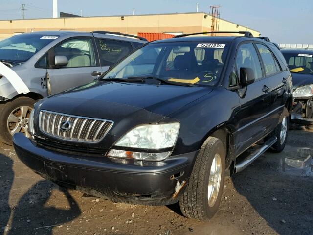 JTJHF10U720248594 - 2002 LEXUS RX 300 BLACK photo 2