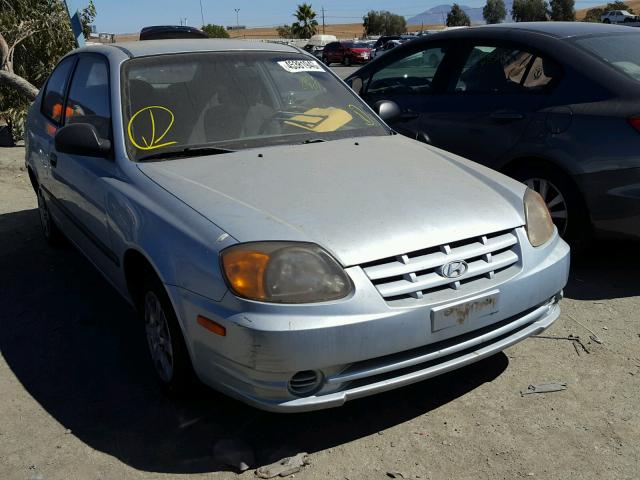 KMHCF35C63U264848 - 2003 HYUNDAI ACCENT L GREEN photo 1