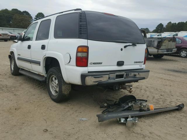 1GNEK13ZX3J252862 - 2003 CHEVROLET TAHOE K150 WHITE photo 3