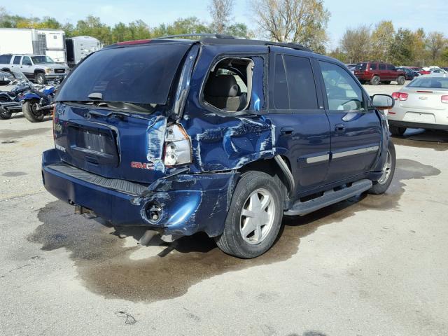 1GKDT13S222191718 - 2002 GMC ENVOY BLUE photo 4