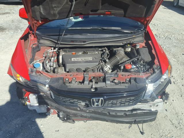 2HGFB6E50CH701652 - 2012 HONDA CIVIC SI RED photo 7