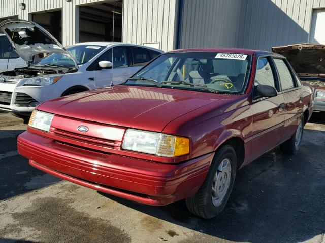 1FAPP36X4RK187668 - 1994 FORD TEMPO GL RED photo 2