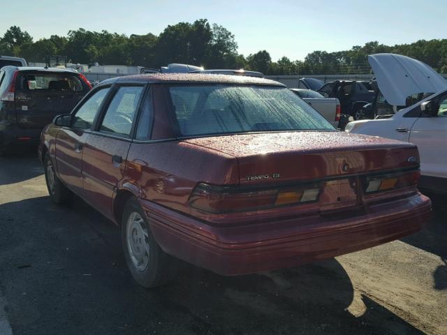 1FAPP36X4RK187668 - 1994 FORD TEMPO GL RED photo 3
