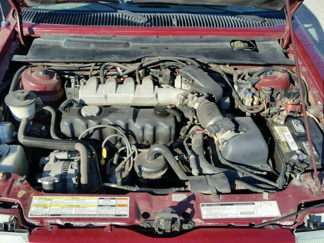 1FAPP36X4RK187668 - 1994 FORD TEMPO GL RED photo 7