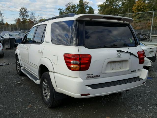 5TDBT48A53S201432 - 2003 TOYOTA SEQUOIA LI WHITE photo 3