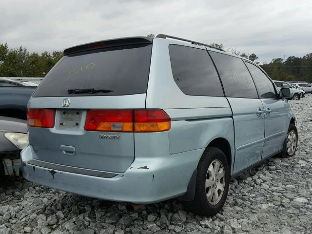 5FNRL18694B136292 - 2004 HONDA ODYSSEY GREEN photo 4