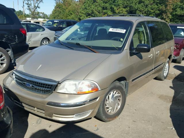 2FMZA5240YBB30657 - 2000 FORD WINDSTAR S GOLD photo 2