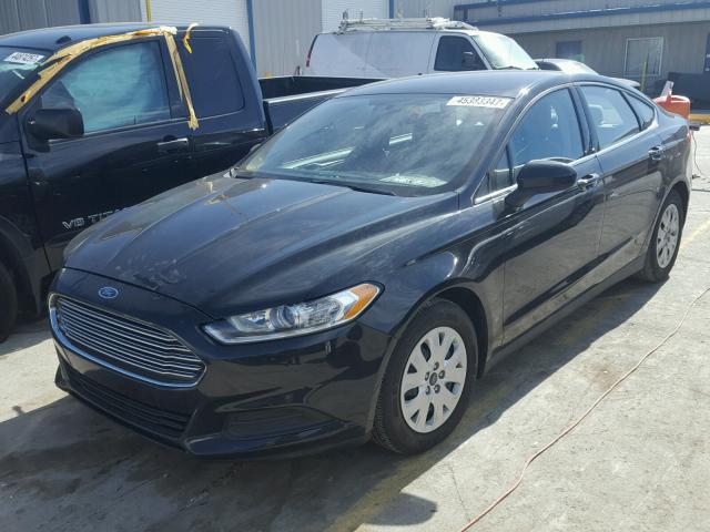 1FA6P0G76E5376162 - 2014 FORD FUSION S BLACK photo 2