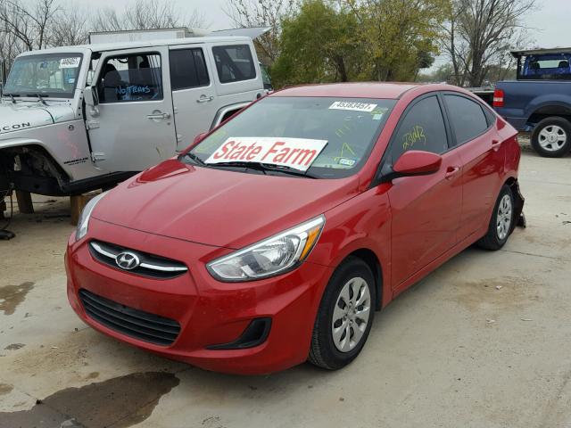 KMHCT4AE5GU117710 - 2016 HYUNDAI ACCENT SE RED photo 2