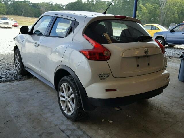 JN8AF5MR1ET355262 - 2014 NISSAN JUKE S WHITE photo 3