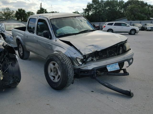 5TEGN92N32Z086839 - 2002 TOYOTA TACOMA DOU SILVER photo 1